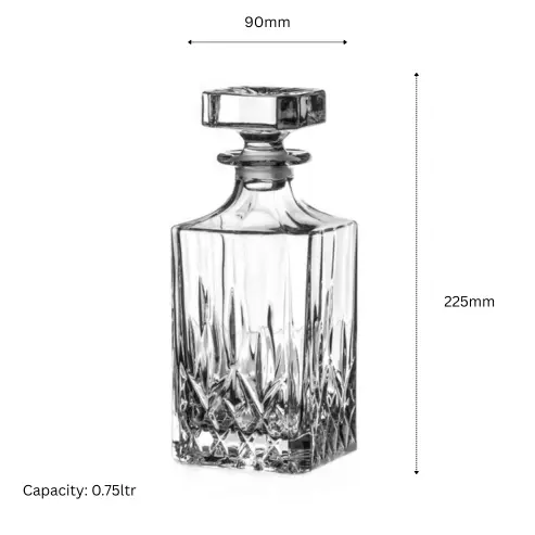 Dorchester Crystal Whisky Decanter Set – 3 Pieces by Glassware UK