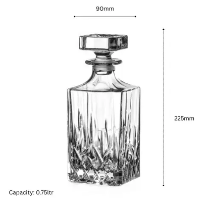 Dorchester Crystal Whisky Decanter Set – 3 Pieces by Glassware UK