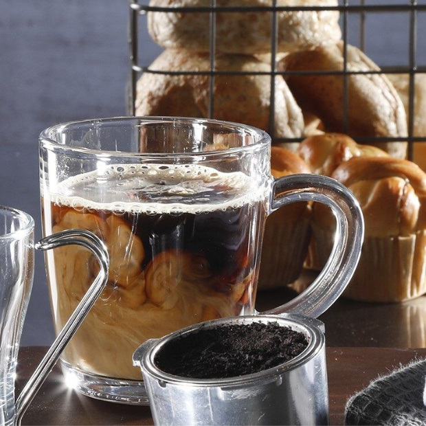 Barrel Toughened Glass Mug - 340ml