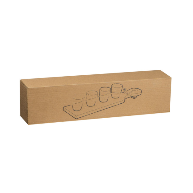 Shot Glass Paddle and Glasses - 5 Piece Set