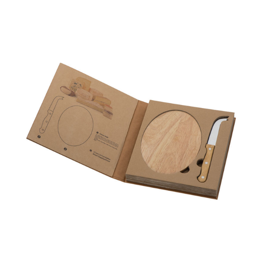 Cheese Set with Wooden Cutting Board