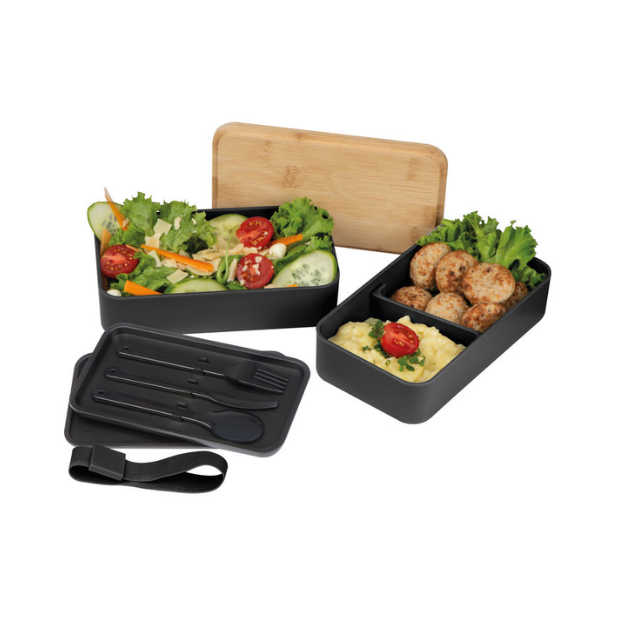 Pescara Lunch Box Pair and Cutlery Set - 600ml