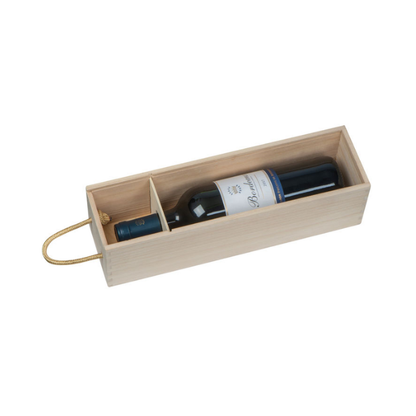 Handled Wooden Wine Box - 35cm