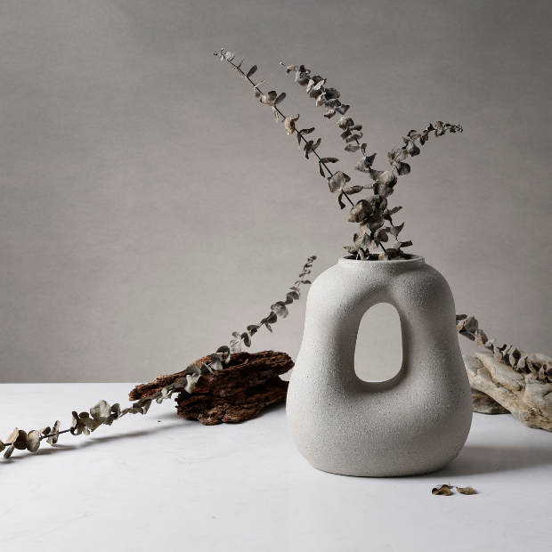 BosilunLife Harmony Flower Vase - Matte Grey