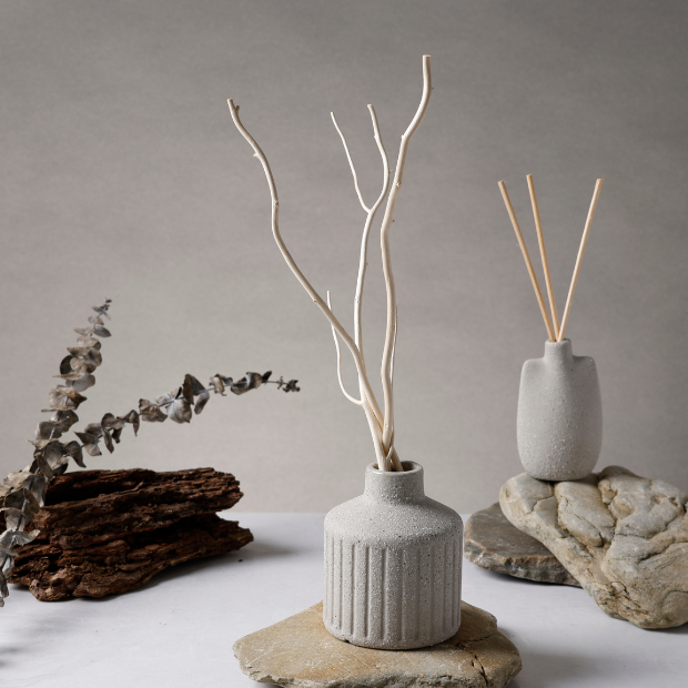 BosilunLife Recycled Ceramic Boreal Mist Scented 150ml Diffuser Gift Set