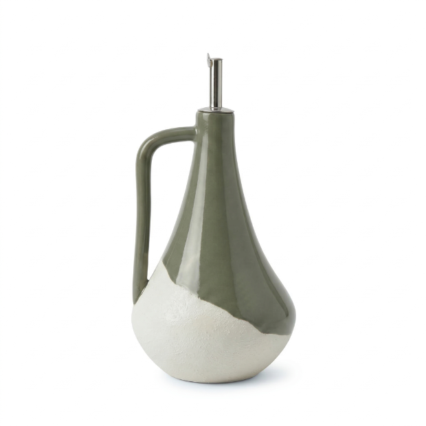 BosilunLife Nordic Oil or Vinegar Bottle with Handle - Green - 24cm