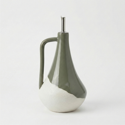 BosilunLife Nordic Oil or Vinegar Bottle with Handle - Green - 24cm