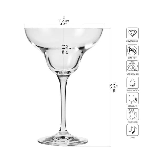 Krosno Margarita Glasses - 270ml - Set of 6 - Mixology Collection by Krosno