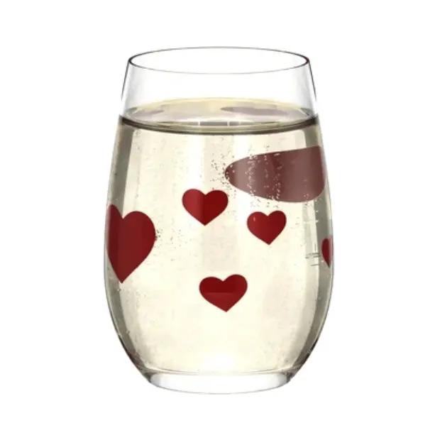 L'Amour Red Heart Whisky Tumbler Set - 335ml - Set of 6 by Stolzle