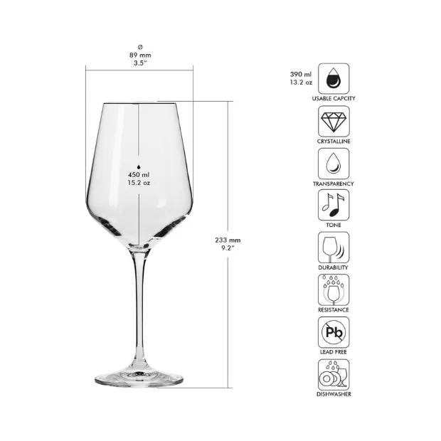 Krosno White Wine Glass - 450ml - Avant-Garde Collection by Krosno