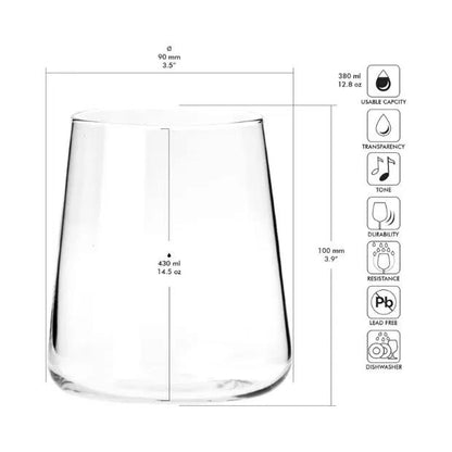 Krosno Water Glass - 430ml - Avant-Garde Collection by Krosno