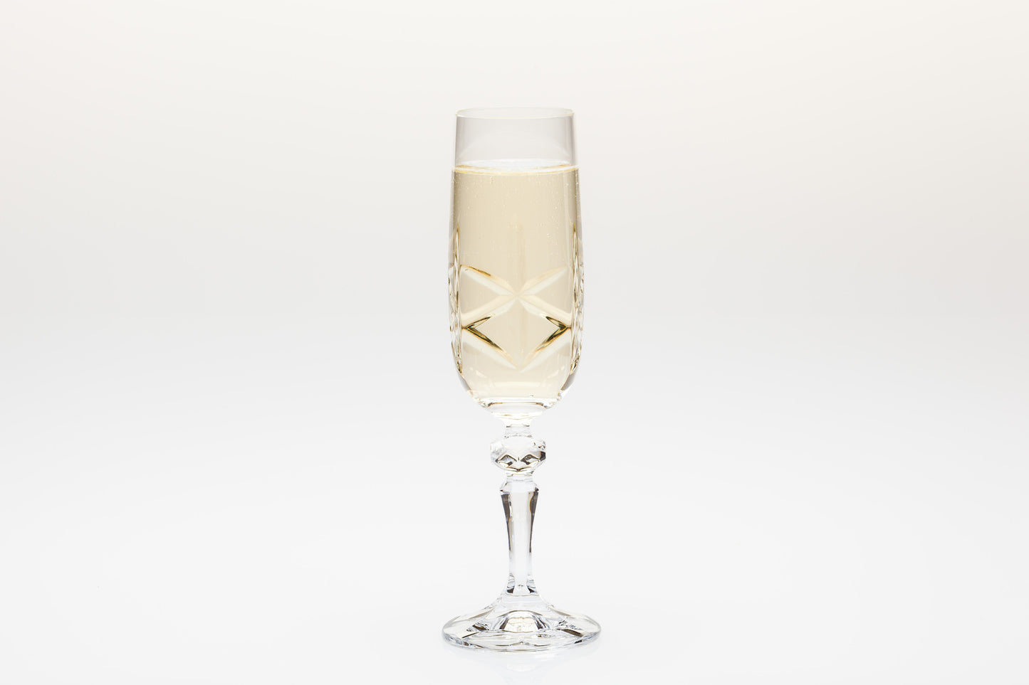 Gauss Crystalite Full Cut Champagne Flute - 180ml Set of 6
