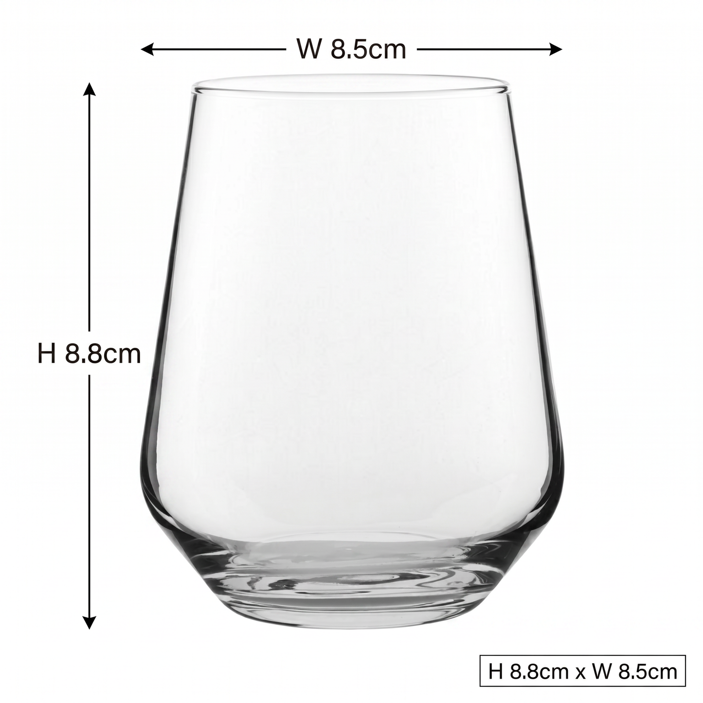 Allegra Glass Tumblers - 340ml - Set of 6
