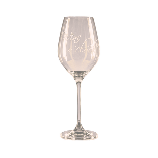 Diamante "Wine O'Clock" Wine Glass - In Gift Box