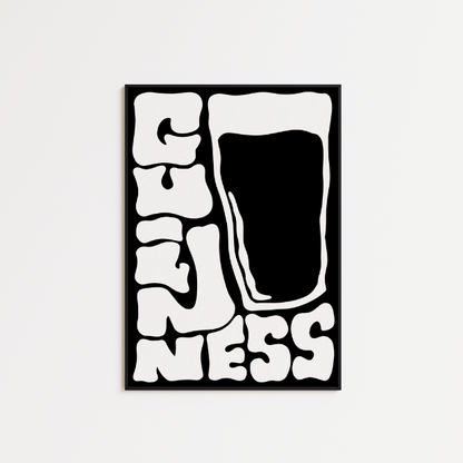 Funky Guinness Typography - A2 Print