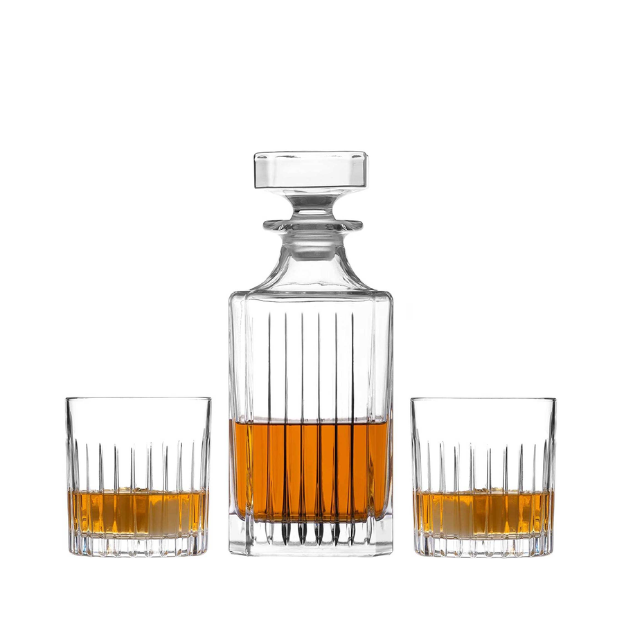 Broadway 3 Piece Whisky Decanter Set – In Gift Box