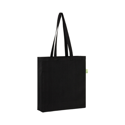 Hythe Recycled 10oz Cotton Shopper Tote Black