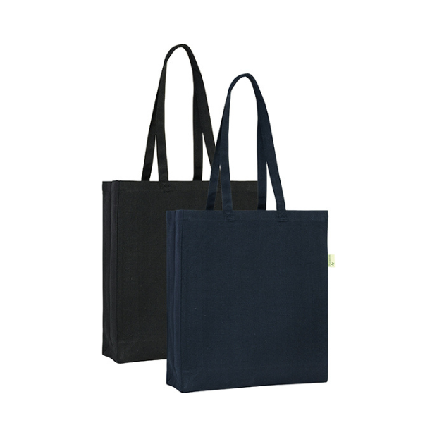 Hythe Recycled 10oz Cotton Shopper Tote Black