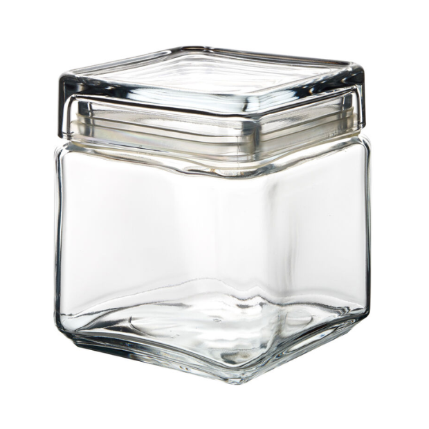 Square Biscotti Jar 1L