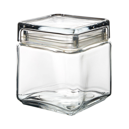 Square Biscotti Glass Jar - 1L