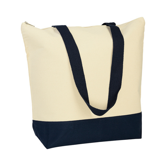 Greatstone Eco 12oz Cotton Deluxe Tote Natural Navy