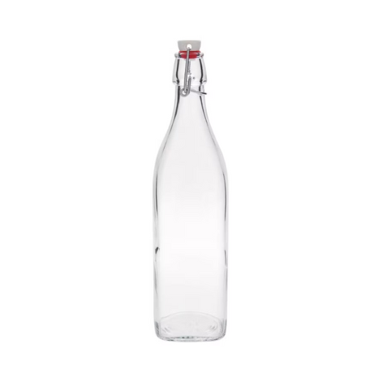 Bormioli Rocco Square Swing Top Bottle - 1 Litre