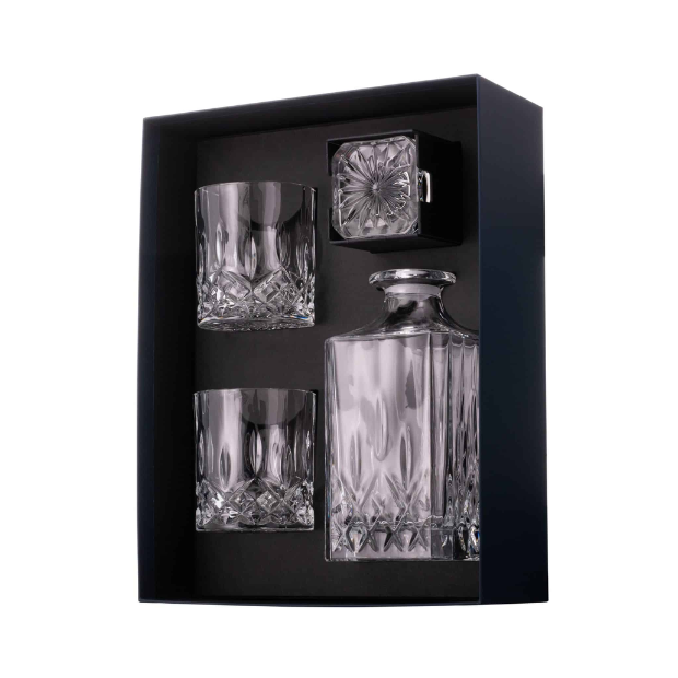 Dorchester Crystal Whisky Decanter Set – 3 Pieces