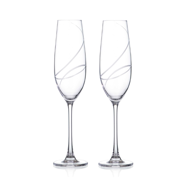 Aurora Champagne Flutes – In Gift Box