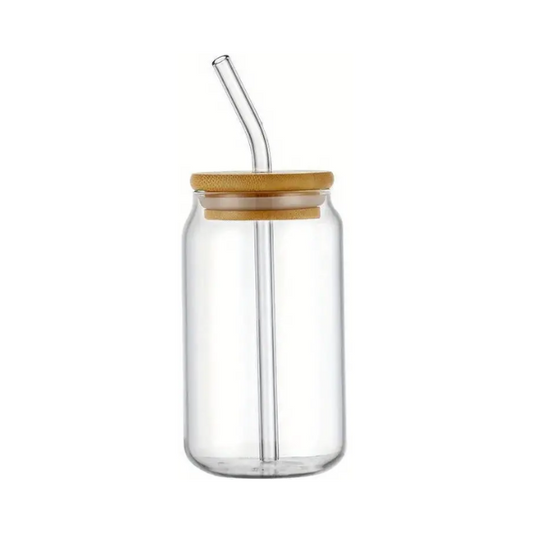 500ml Glass Cup With Bamboo Lid