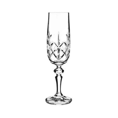 Flamenco Crystalite Full Cut Champagne Flute - 180ml - Set of 6