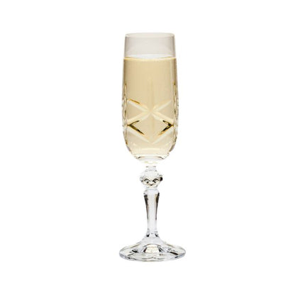 Flamenco Crystalite Full Cut Champagne Flute - 180ml - Set of 6