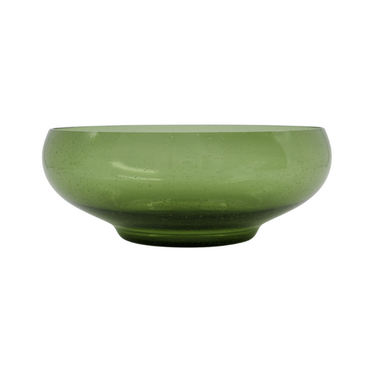 Glass Bubble Bowl in Green