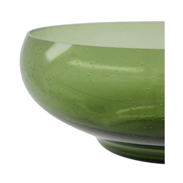 Glass Bubble Bowl in Green