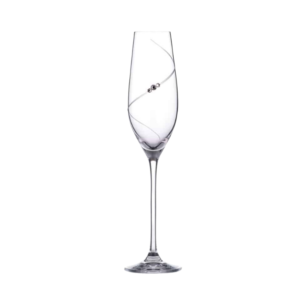 Silhouette Champagne Flutes with Swarovski® Crystals