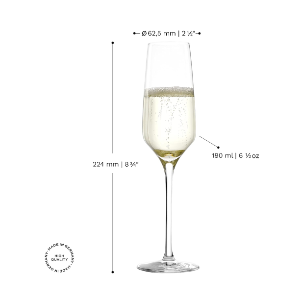 Stolzle Experience Champagne Flutes - 190ml - Box of 4 by Stolzle