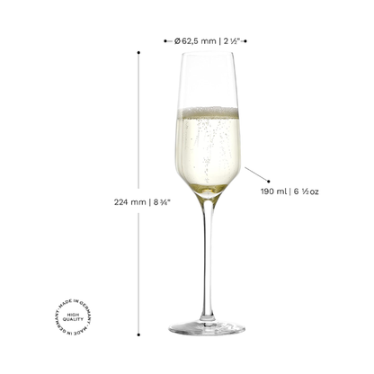 Stolzle Experience Champagne Flutes - 190ml - Box of 4 by Stolzle
