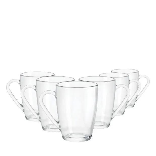 Bormioli Rocco Icon Glass Mug - 340ml - Set of 6