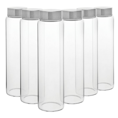 Screw Top Glass Bottles - 1Ltr - Set of 6