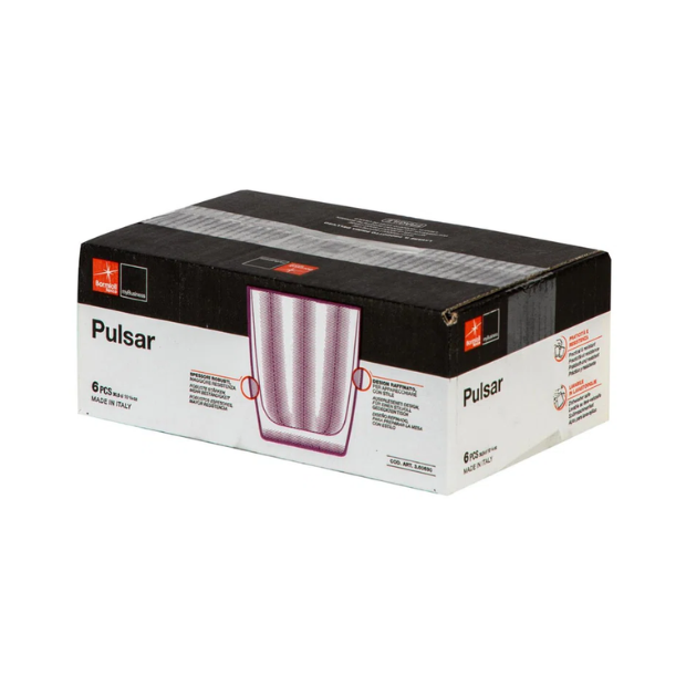 Pulsar Double Old Fashioned Glasses Clear - 390ml - Set of 6