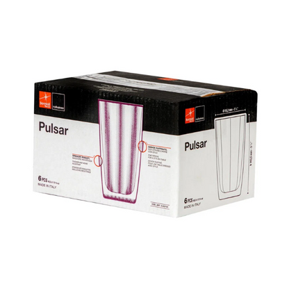 Bormioli Rocco Pulsar Blue Highball Glasses - 470ml - Set of 6