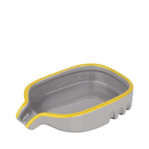 Bosilunlife Grey & Yellow Timeless Elegance Soap Dish