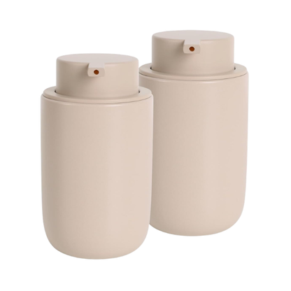 BosilunLife Khaki Nordic 350ml Liquid Soap Dispenser - 2 Piece Set