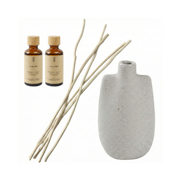 BosilunLife Harmony 50ml Diffuser set with Boreal Mist aroma Gift Set
