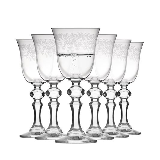 Krosno Krista Deco White Wine Glasses - 155ml - Set of 6