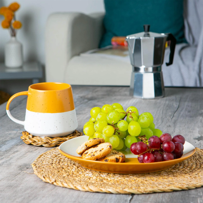 Dipped Stoneware Side Plate - 20.5cm - Mustard 