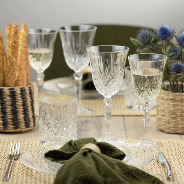Melodia Glass Champagne Flutes - Set of 6 - 160ml
