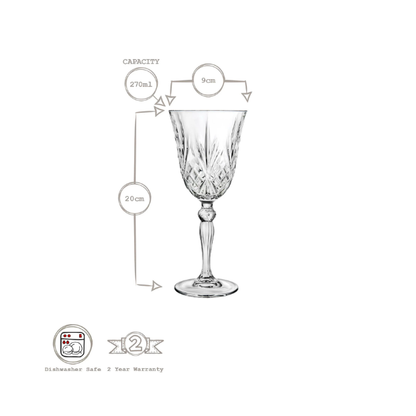 Melodia Red Wine Glasses - Set of 6 - 270ml
