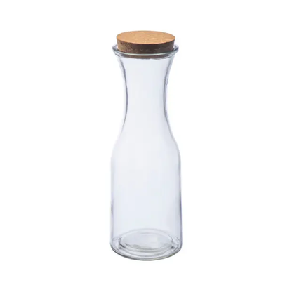 Glass Carafe with Cork Lid - 1L by Glassware UK