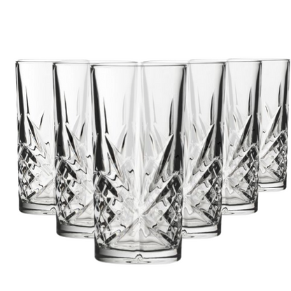 Franklin Full Cut High Ball Glass - 300ml - Set of 6