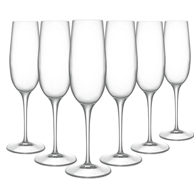 Luigi Bormioli Crescendo Champagne Flute - 235ml - Set of 6